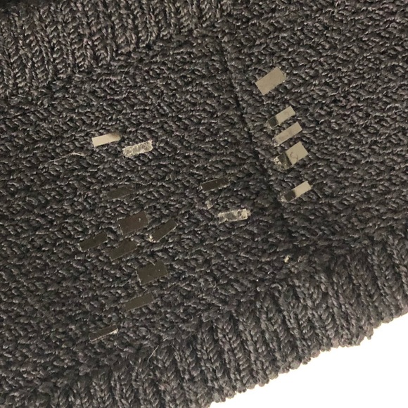 St. John paillettes Santana knit black top size M - Picture 6 of 8